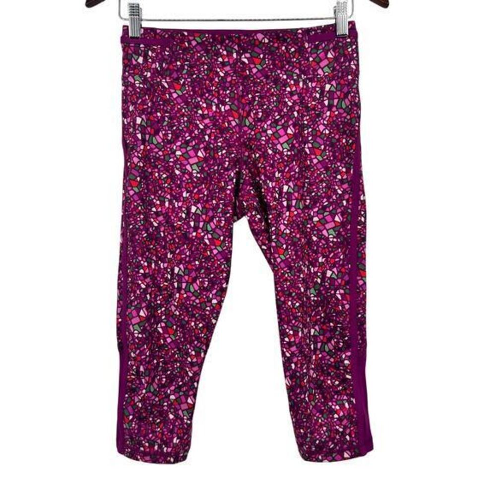 Lululemon Real Quick Crop Paradise Camo Multi Regal Plum Capri Leggings gym 6